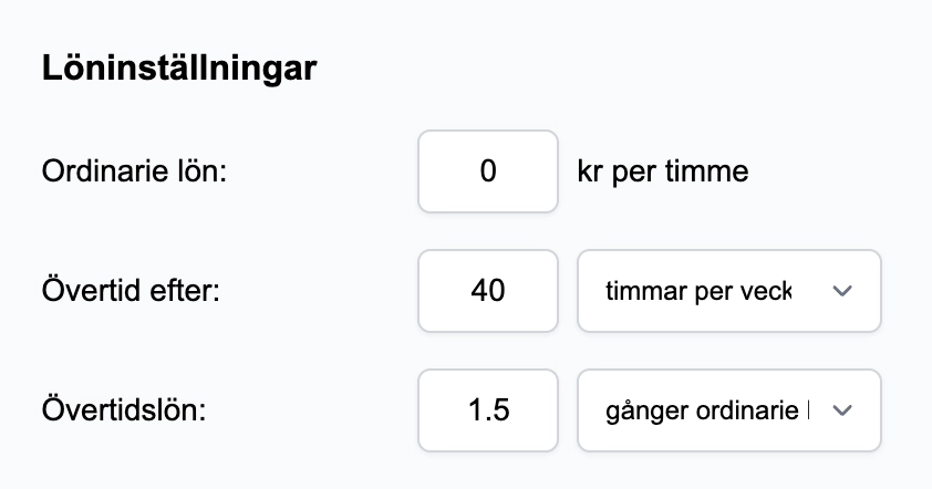 Pay Rate Options